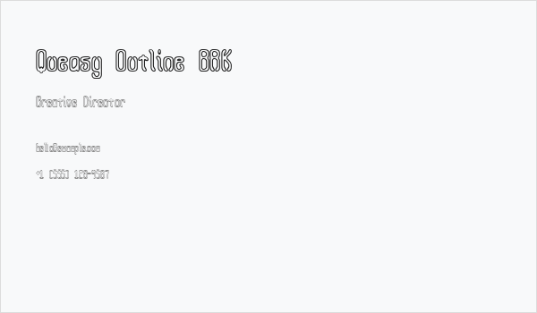 Queasy Outline BRK Business Card