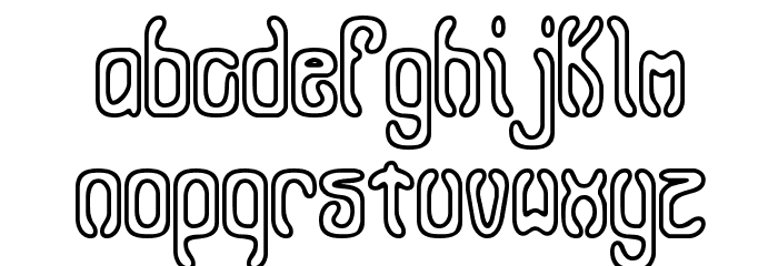 Queasy Outline BRK Font LOWERCASE