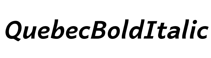 Quebec Bold Italic  Frei Schriftart Herunterladen