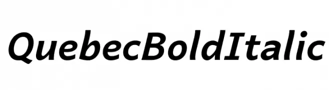 Quebec Bold Italic  تنزيل الخطوط