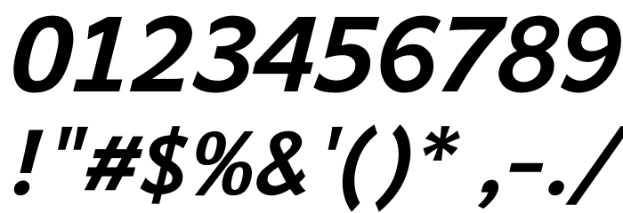 Quebec Bold Italic Font OTHER CHARS