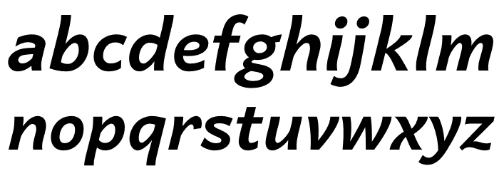 Quebec Bold Italic Font LOWERCASE