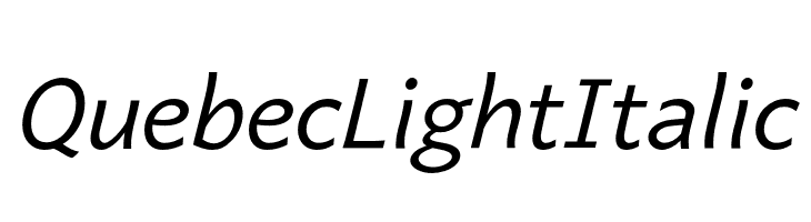 Quebec Light Italic  les polices de caractères gratuit tlcharger