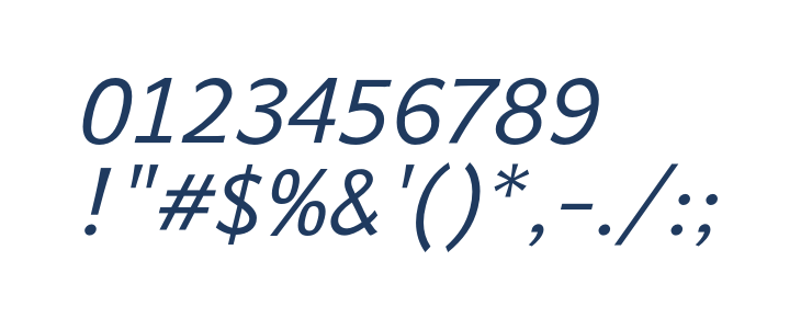 Quebec Light Italic Other Characters