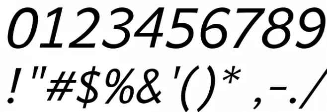 Quebec Light Italic Font OTHER CHARS