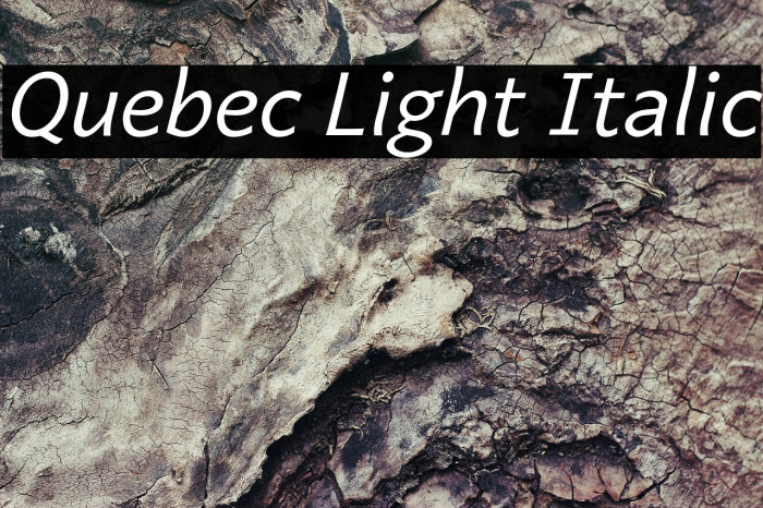 Quebec Light Italic Example 2