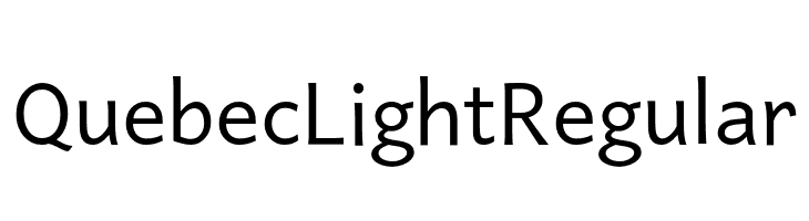 Quebec Light Regular  les polices de caractères gratuit tlcharger