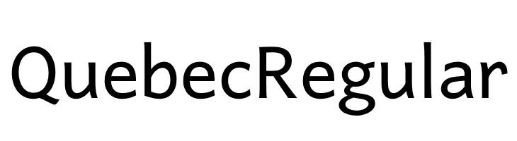 Quebec Regular  Frei Schriftart Herunterladen