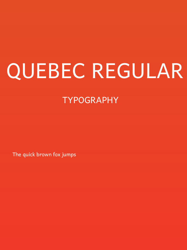 Quebec Regular Poster