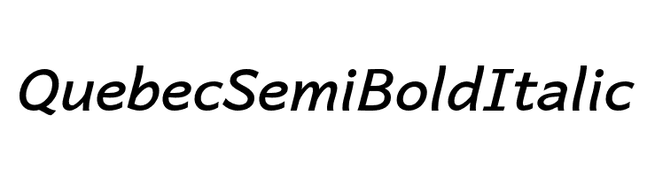 Quebec SemiBold Italic  Frei Schriftart Herunterladen