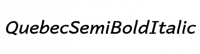 Quebec SemiBold Italic  تنزيل الخطوط