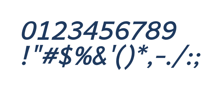 Quebec SemiBold Italic Other Characters