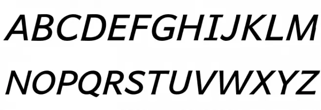 Quebec SemiBold Italic Font Litere mari