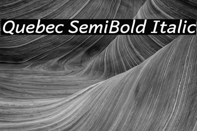 Quebec SemiBold Italic Font examples