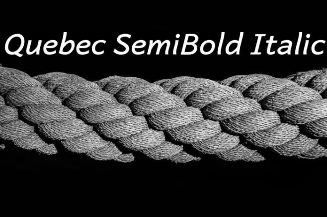 Quebec SemiBold Italic Font examples