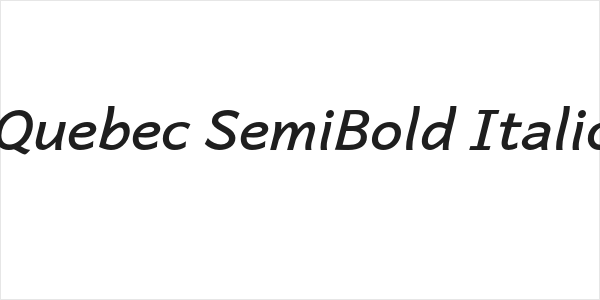 Quebec SemiBold Italic Logo