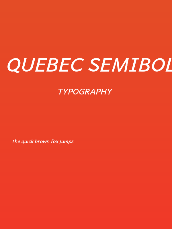 Quebec SemiBold Italic Poster