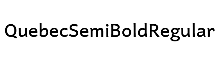 Quebec SemiBold Regular  font caratteri gratis