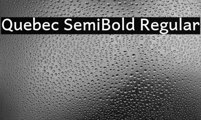 Quebec SemiBold Regular Font examples