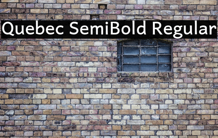 Quebec SemiBold Regular Example 2