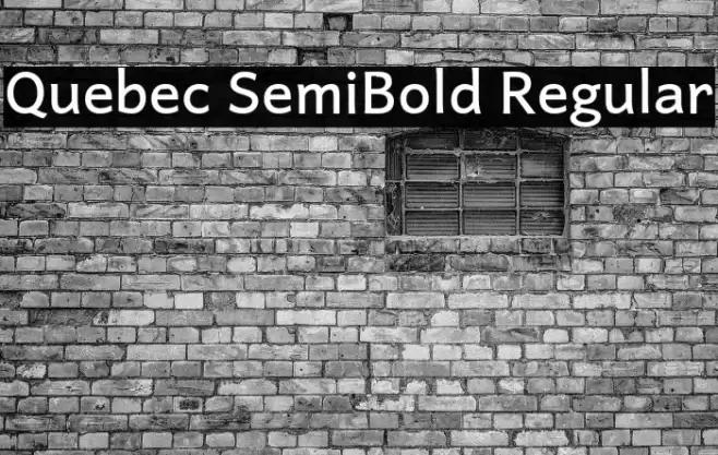 Quebec SemiBold Regular Font examples
