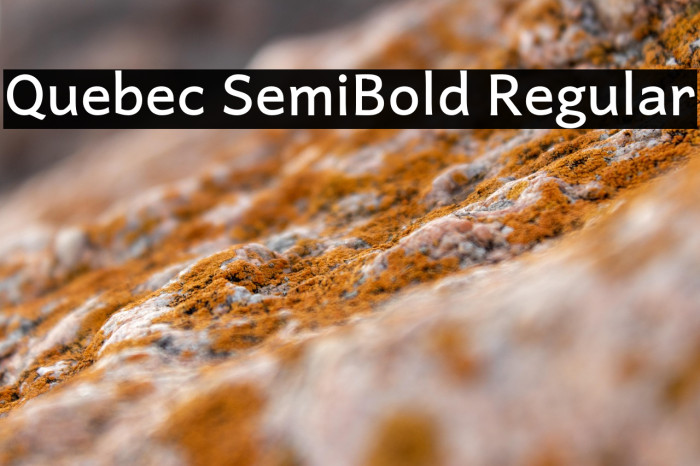 Quebec SemiBold Regular Example 3