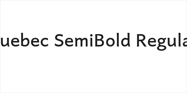 Quebec SemiBold Regular Logo