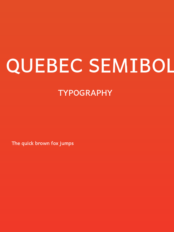Quebec SemiBold Regular Poster