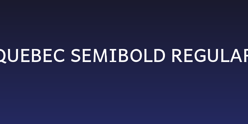 Quebec SemiBold Regular Social Header