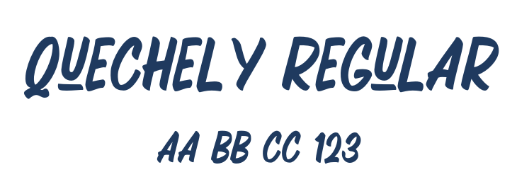 Quechely-Regular Font Preview