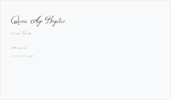 Queen Age Regular Business Card