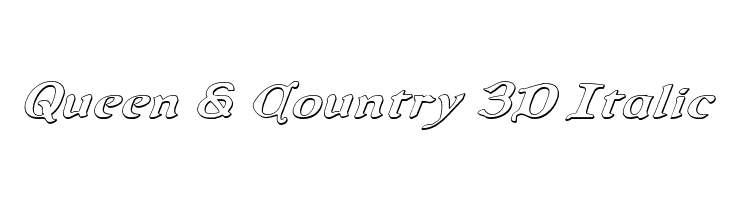 Queen & Country 3D Italic Font