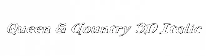 Queen & Country 3D Italic  フリーフォントのダウンロード