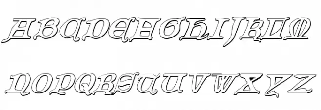 Queen & Country 3D Italic Schriftart Groß