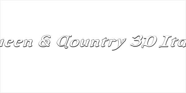 Queen & Country 3D Italic Logo