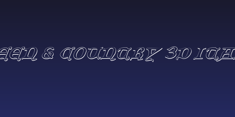 Queen & Country 3D Italic Social Header