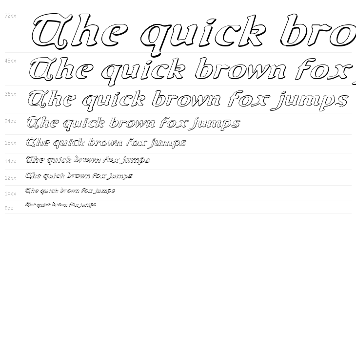 Queen & Country 3D Italic Waterfall