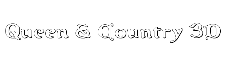 Queen & Country 3D Font