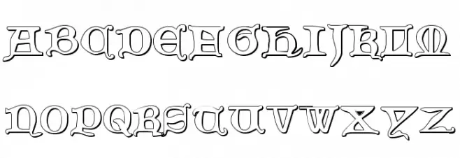 Queen & Country 3D 字体 大写