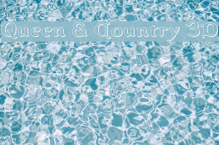 Queen & Country 3D Font examples