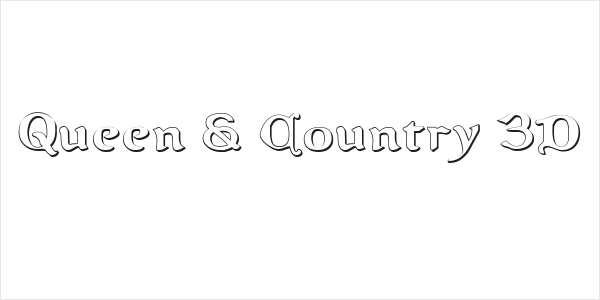 Queen & Country 3D Logo