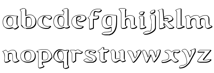 Queen & Country 3D Font LOWERCASE