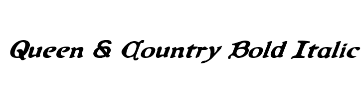 Queen & Country Bold Italic  नि: शुल्क फ़ॉन्ट्स डाउनलोड