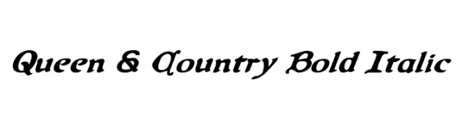 Queen & Country Bold Italic  フリーフォントのダウンロード