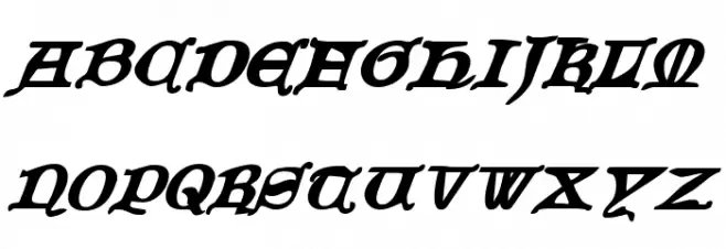 Queen & Country Bold Italic Schriftart Groß