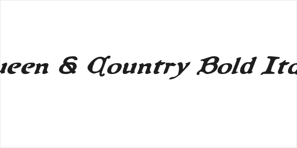 Queen & Country Bold Italic Logo