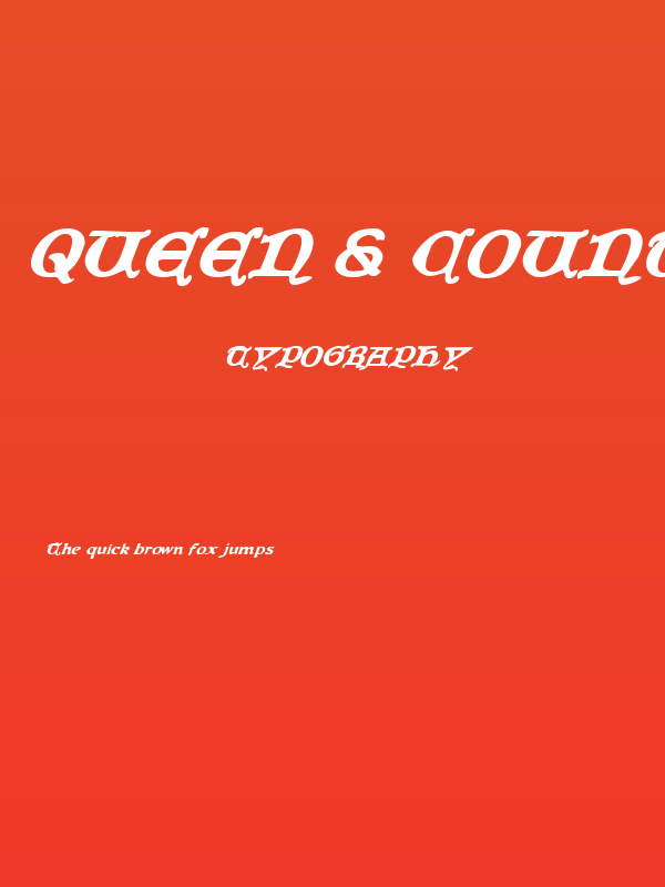 Queen & Country Bold Italic Poster