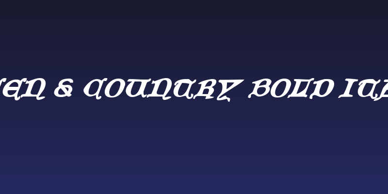 Queen & Country Bold Italic Social Header