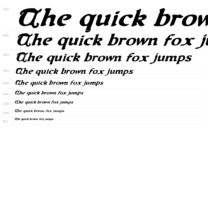 Queen & Country Bold Italic Waterfall