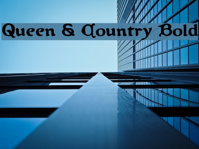 Queen & Country Bold Шрифта examples